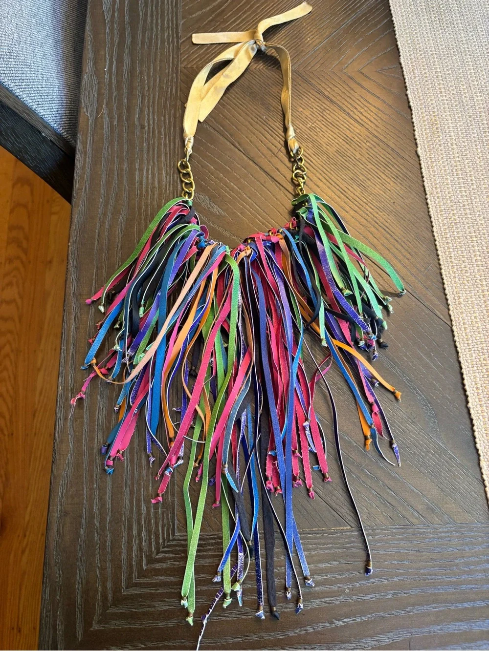 Multicolor Fringe Necklace - Vibrant Tassel Accessory